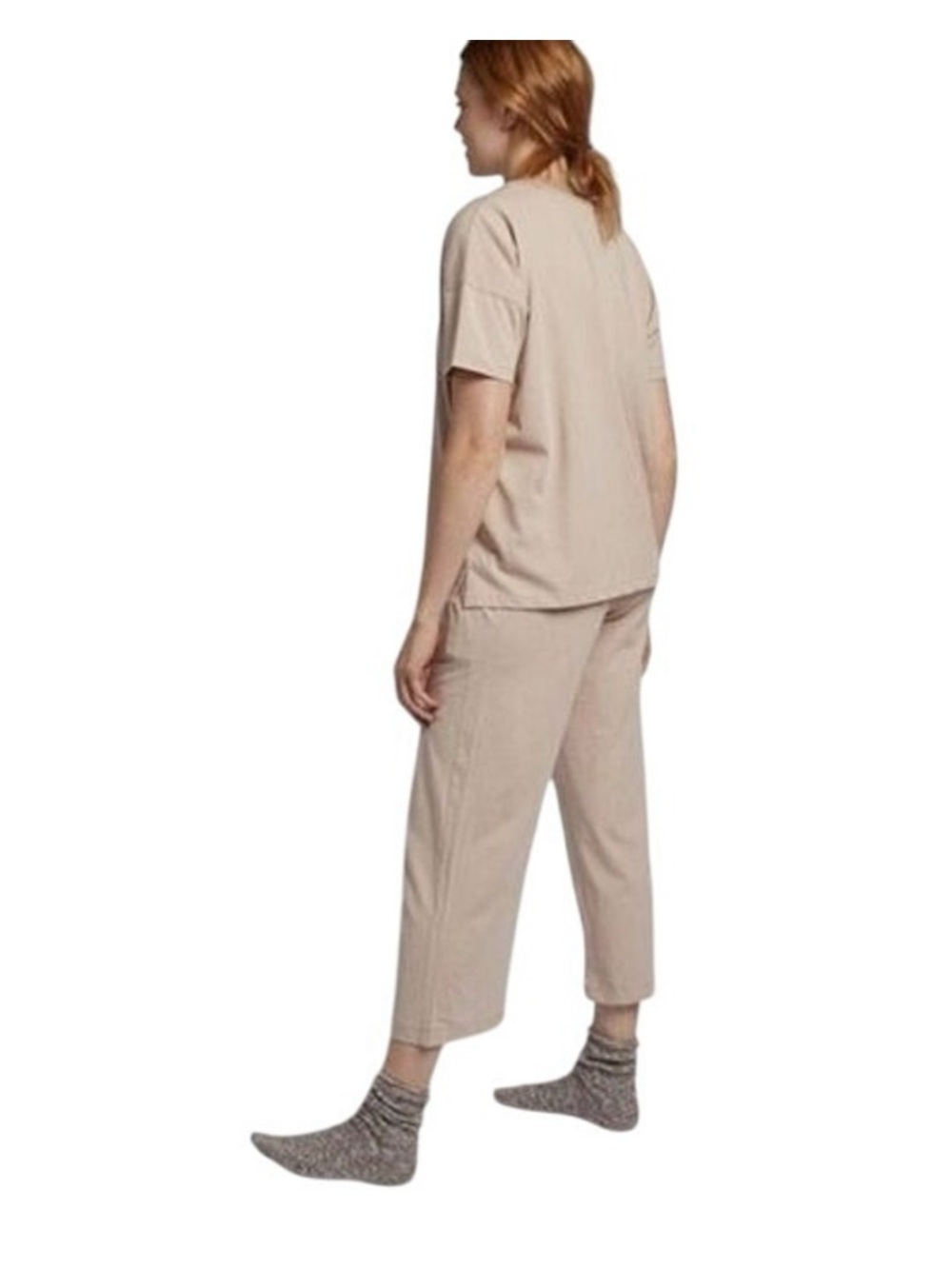 Parachute Organic Cotton Pants Wide Leg Relaxed Lounge Quite Luxury Bisque Small